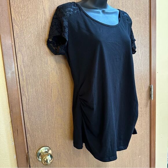 Ambiance Maternity Short Sleeve Black t-shirt | Maternity size XL - Picture 1 of 10